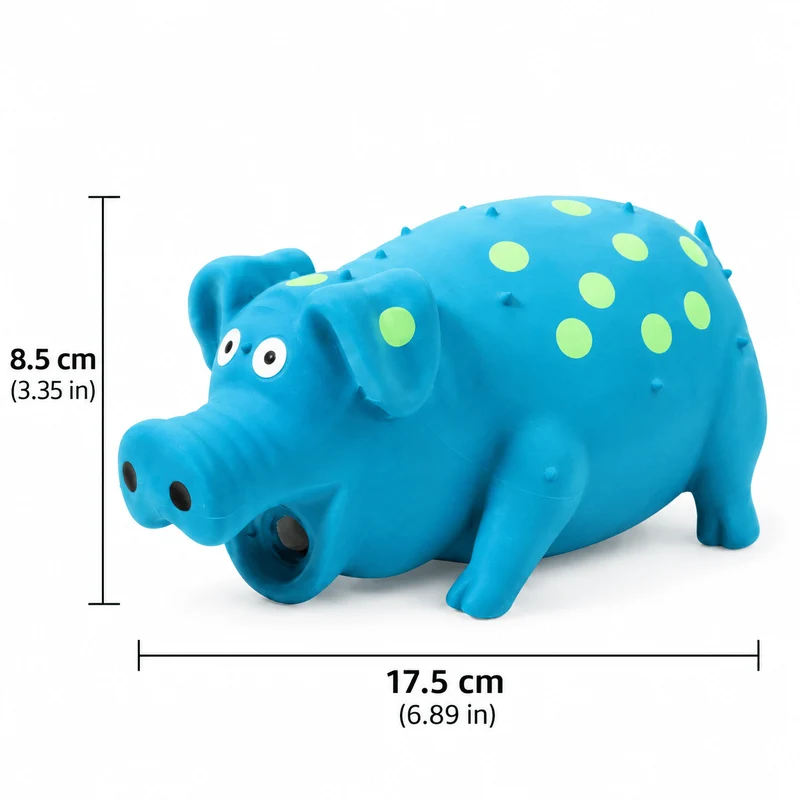Squeaky Pig Dog Toy – Soft Latex Chew Toy