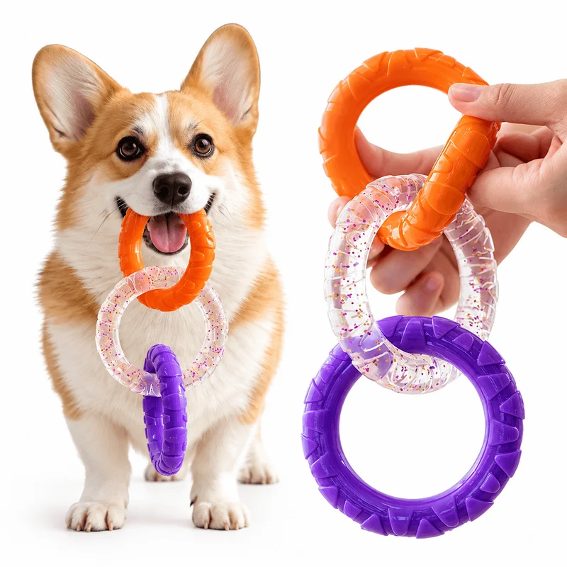 3-Ring Dog Chew & Tug Toy