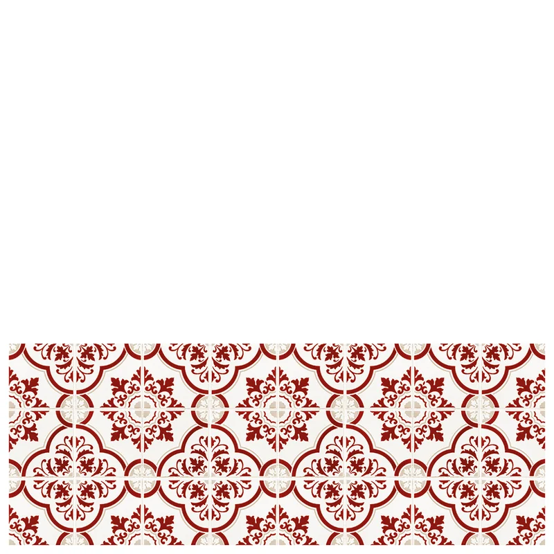 vinyl kitchen mat estoril red