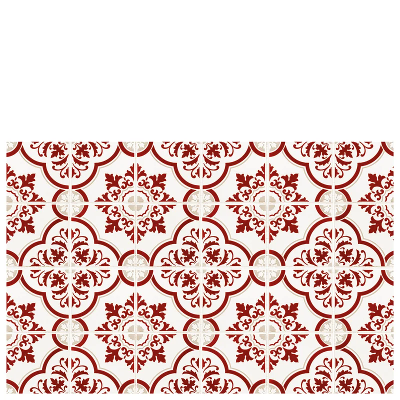 vinyl kitchen mat estoril red