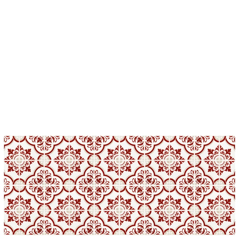 vinyl kitchen mat estoril red