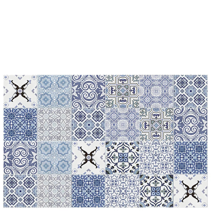 vinyl kitchen mat faro blue