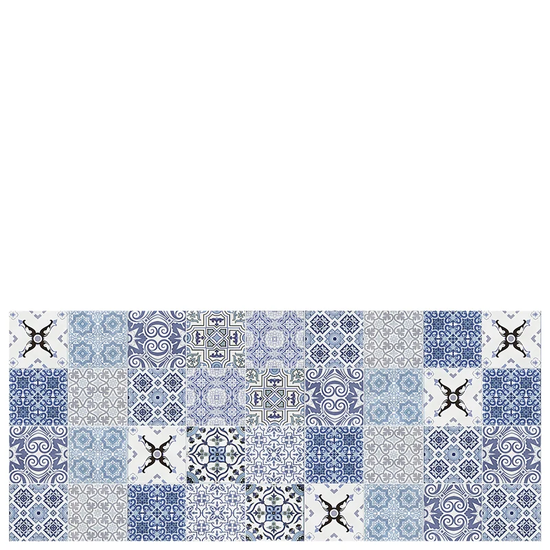 vinyl kitchen mat faro blue