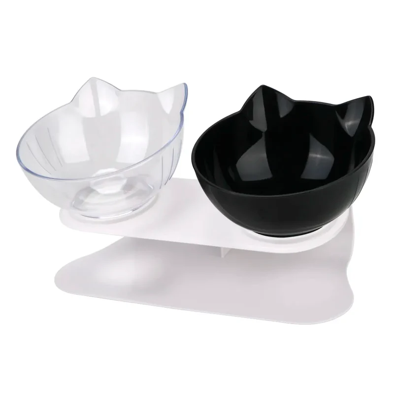 Non-Slip Pet Bowls For Cats Food Cat Water Bowl Double Cat Bowl Dog Bowl Pet Feeding Cat Dogs Feeder Protection Cervical