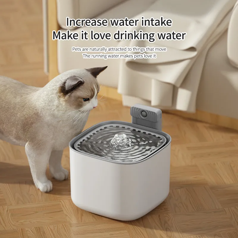 3L Automatic Cat Water Fountain Intelligent Pet Cats Water Drinking Dispenser Charging Mode Auto Sensor Drinker for Cat Fountain