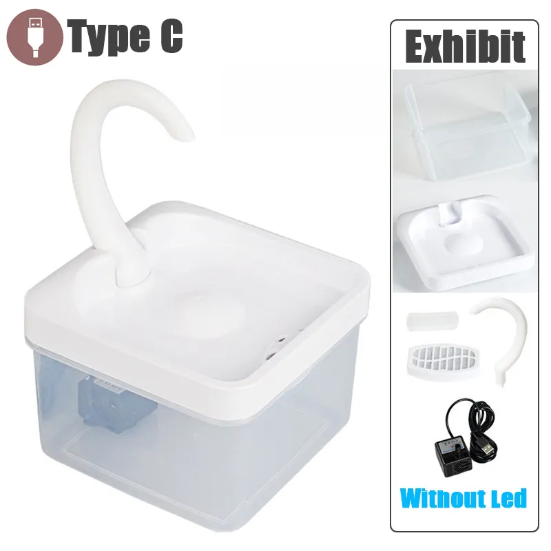 2L Intelligent Cat Water Fountain With Faucet Dog Water Dispenser Transparent Drinker Pet Drinking Filters Feeder Motion Sensor