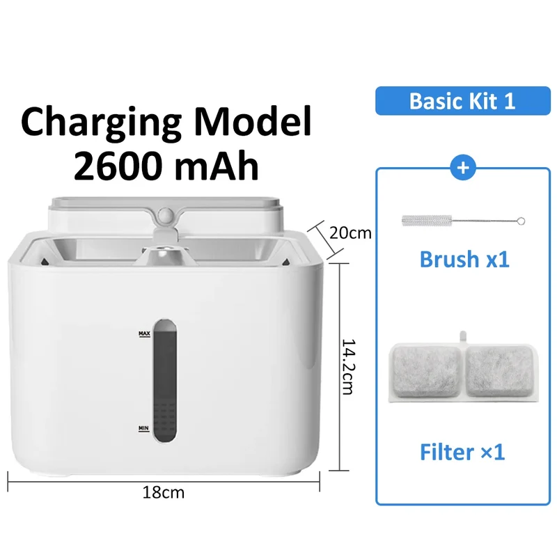 Cat Water Fountain Filter Wireless Sensor Drinker Pet Feeder for Pet Cat Dog Feeder Pet Water Dispenser Auto Drinking Fountain