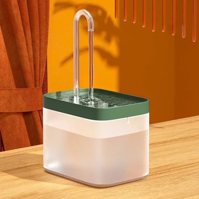 1.5L Ultra-Quiet Cat Water Fountain Filter Smart Automatic Pet Dog Water Dispenser&Burnout Prevention Pump Recirculate Filtrin
