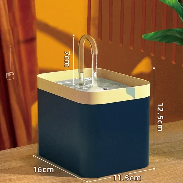 1.5L Ultra-Quiet Cat Water Fountain Filter Smart Automatic Pet Dog Water Dispenser&Burnout Prevention Pump Recirculate Filtrin