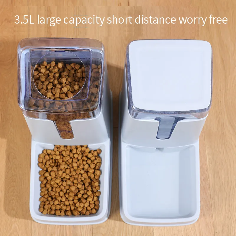 3.5L Auto Food Feeder Dispenser Dog Cat Bowl Feeder Large Capacity Dog Cat Water Food Feeding Pet Supplies Pet Fountain