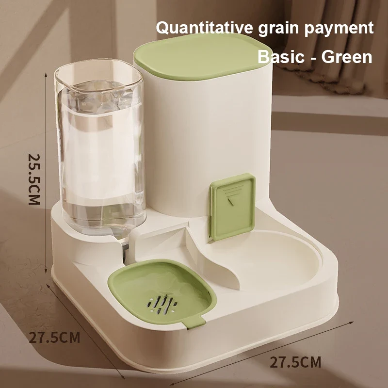 Kimpets Pet Cat Automatic Feeder Drinking Water Large Capacity Water Dispenser Dry Wet Separation Food Container Pet Supplies