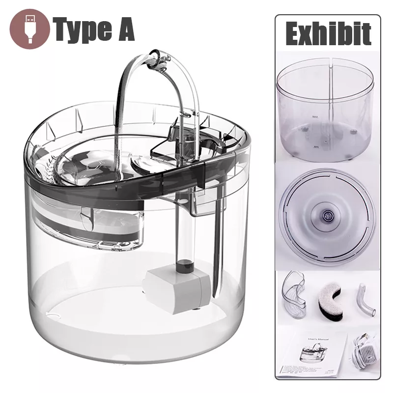 Cat Water Fountain Auto Filter USB Electric Mute Cat Drinker Bowl Recirculate Filtring Drinker for Cats Pet Water Dispenser