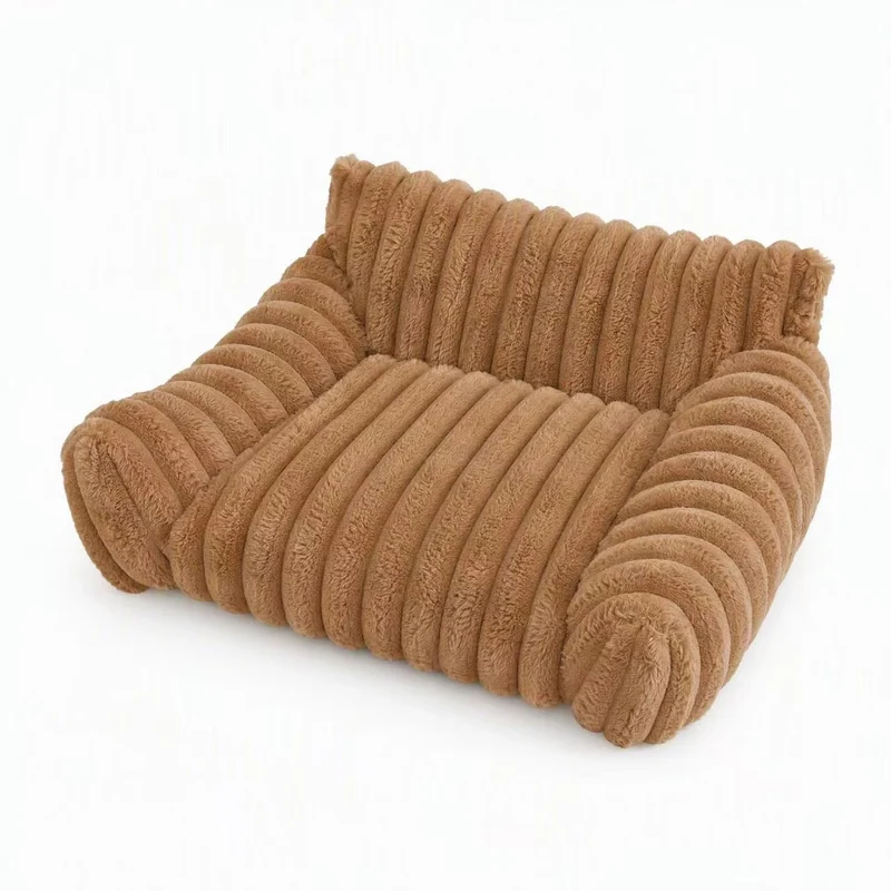 Plush Sofa Pet Bed for Cats & Dogs