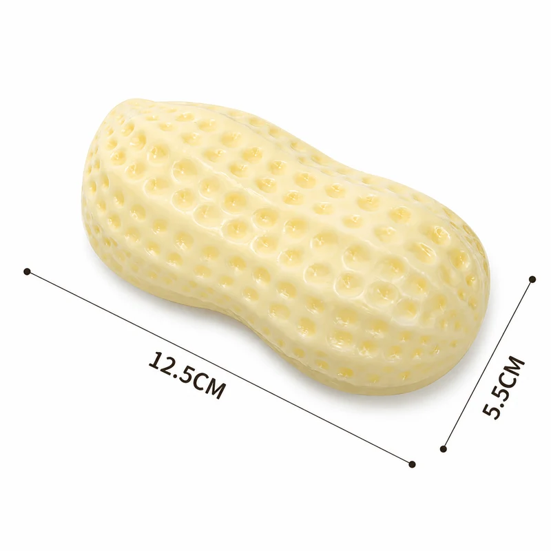 Squeaky Peanut Dog Chew Toy – Textured Dental Toy for Boredom & Interactive Play