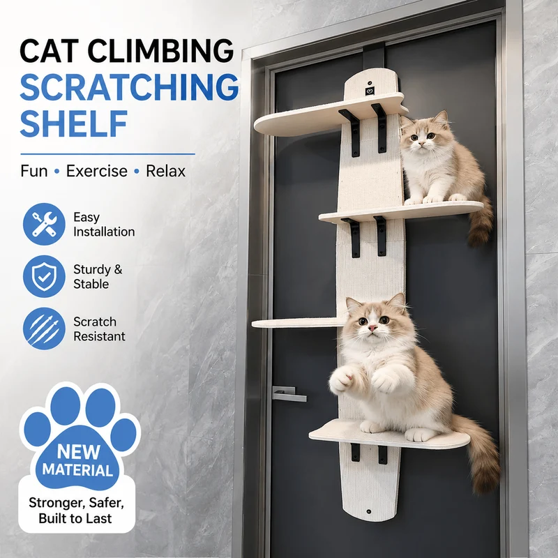 Door-Mounted Cat Climber – Space-Saving Multi-Level Cat Tree