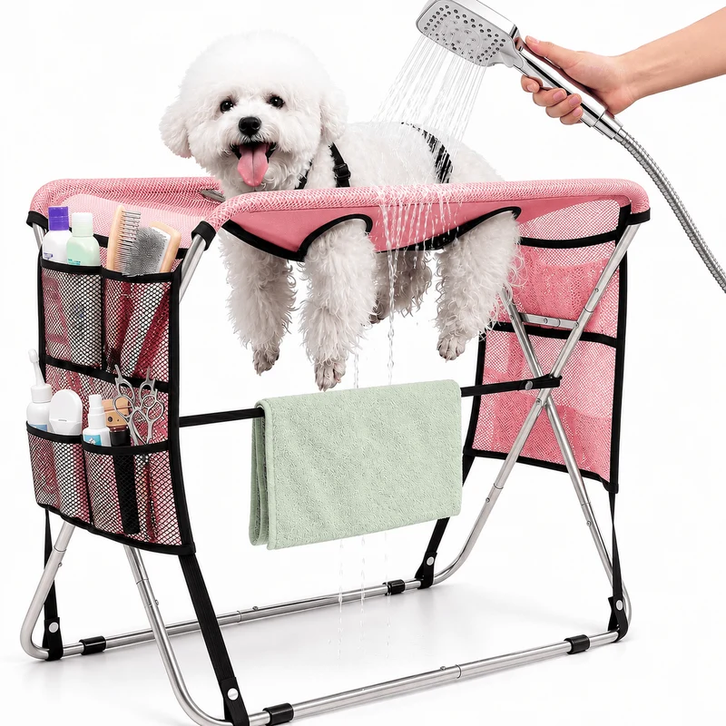 Senior Pet Grooming Hammock – Full Body Support & Foldable Grooming Table
