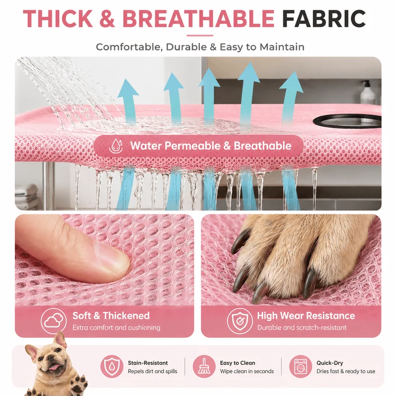 Senior Pet Grooming Hammock – Full Body Support & Foldable Grooming Table