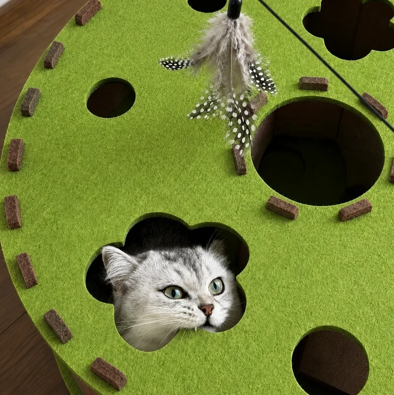 Felt Cat Tunnel & Hideaway – 2-in-1 Interactive Playhouse & Cozy Bed