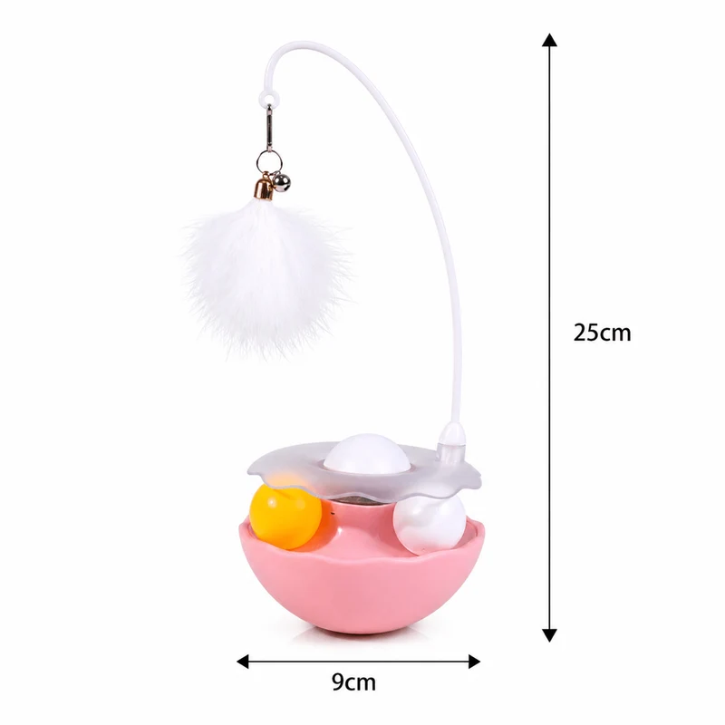 Interactive Cat Toy with Feather, Bell & Catnip