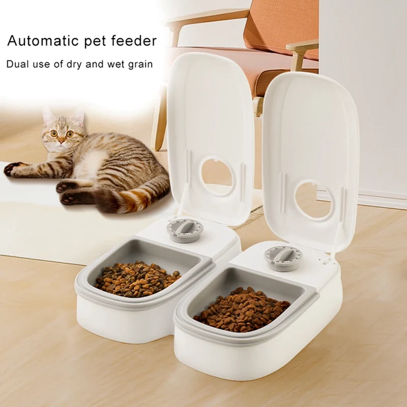 Automatic Pet Feeder Dog Food Dispenser Convenient Cat Food Bowl Food Storage Container Household Pet Accessories