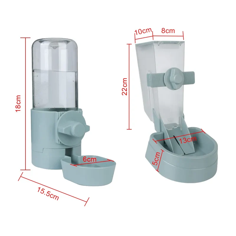 Automatic Pet Water Bottle For Puppy Cats Rabbit Food Container Dispenser Bowl Cats Dogs Drinking Fountain Cage Hanging Feeder