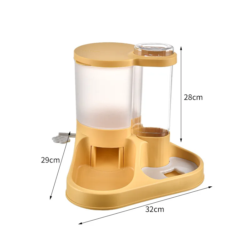 Large Capacity Dog Feeder Automatic Cat Drinker Water & Food Dispenser Pet Drinking & Feeding Bowl For Dogs Cats Food Storage