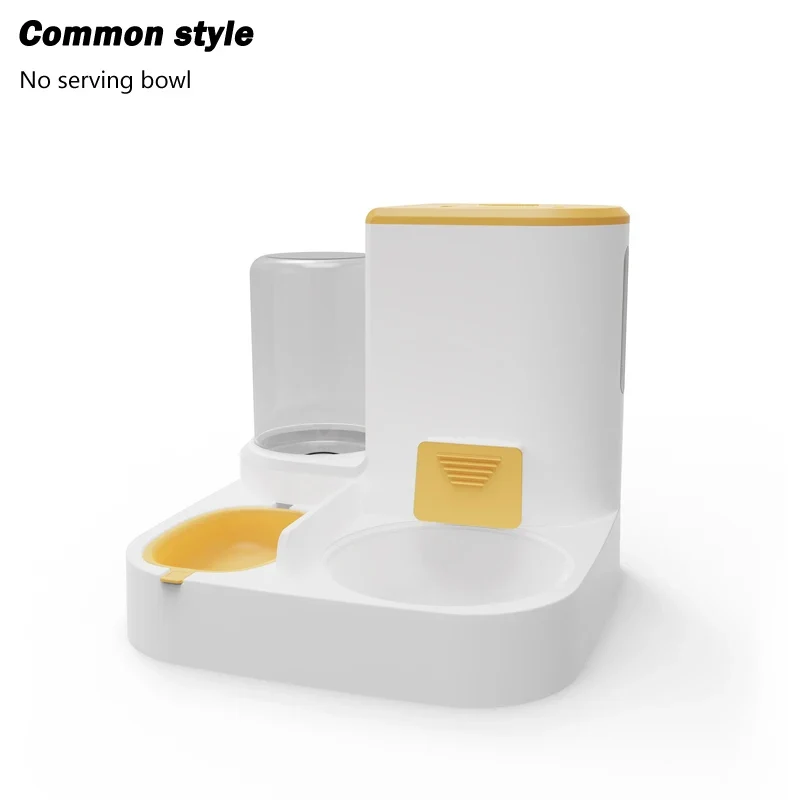 2.2L Large Capacity Pet Bowl Automatic Feeder,Cat Food Water Dispenser Stainless Steel Ceramic Bowl,Puppy Double Basin Supplies