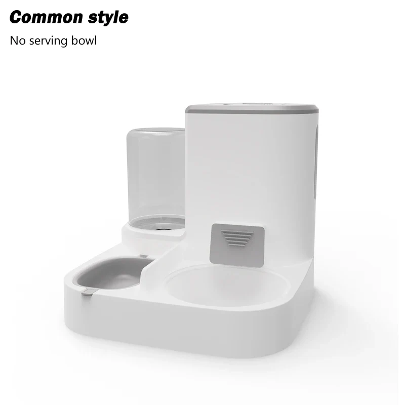 2.2L Large Capacity Pet Bowl Automatic Feeder,Cat Food Water Dispenser Stainless Steel Ceramic Bowl,Puppy Double Basin Supplies