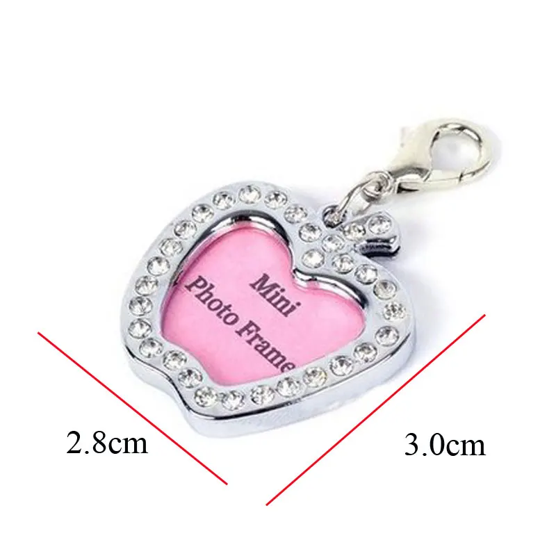 Dog ID Tag Pet Cat Collar Pendant Crystal Photo Frame Bone Heart Dog Tag Handwriting Name Phone Number Address Anti-lost Fashion