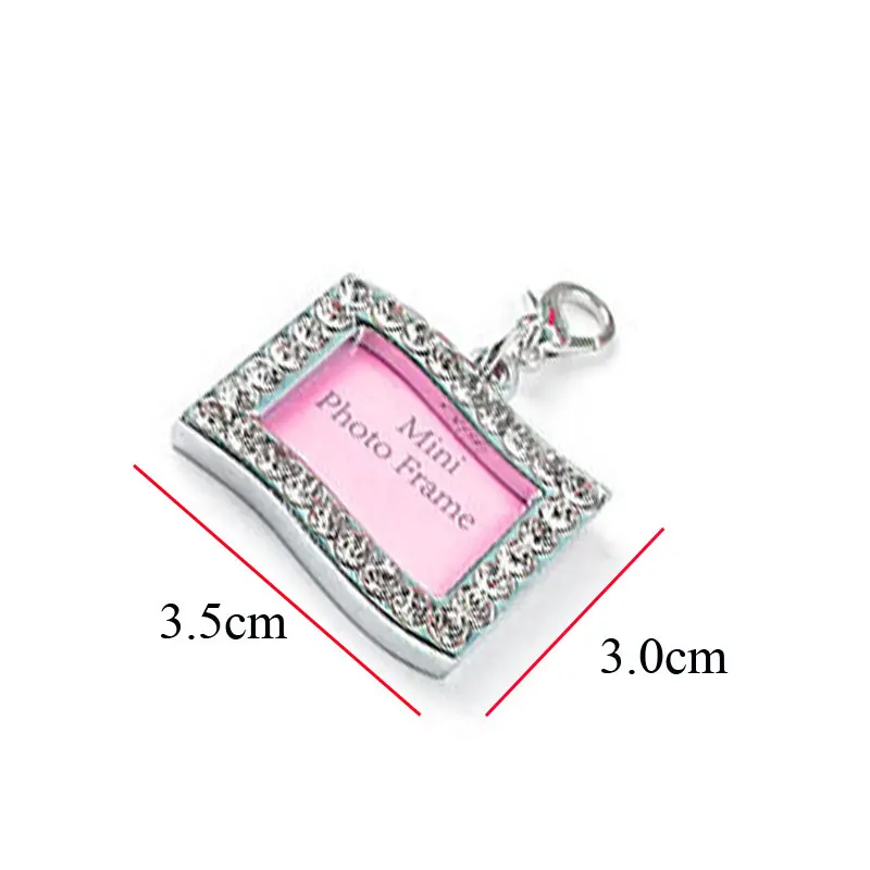 Dog ID Tag Pet Cat Collar Pendant Crystal Photo Frame Bone Heart Dog Tag Handwriting Name Phone Number Address Anti-lost Fashion