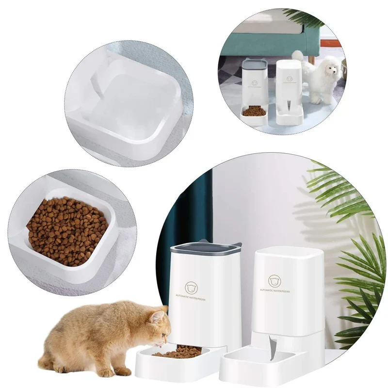 3.8L Large Capacity Pet Cat Automatic Food Water Dispenser Fountain Bottle Bowl Dog Cat Drinker Feeder Dog Drinking Pet Supplies