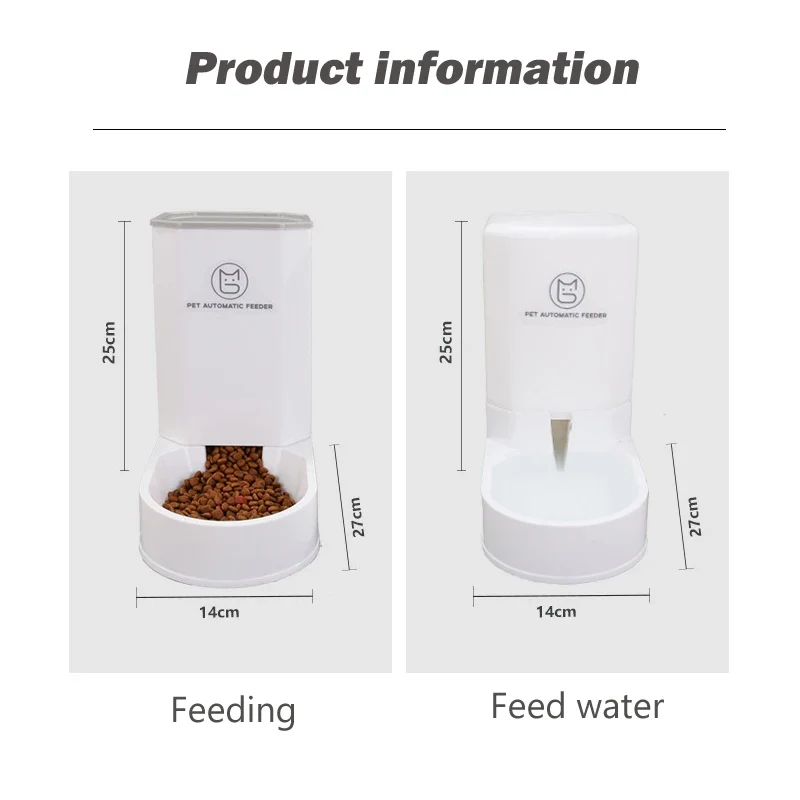 3.8L Large Capacity Pet Cat Automatic Food Water Dispenser Fountain Bottle Bowl Dog Cat Drinker Feeder Dog Drinking Pet Supplies