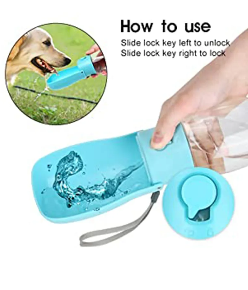 Original Design 300 ml Portable Pet Dog Water Bottle for Walking Feeder for Dogs Folded Bottle Water Dispenser