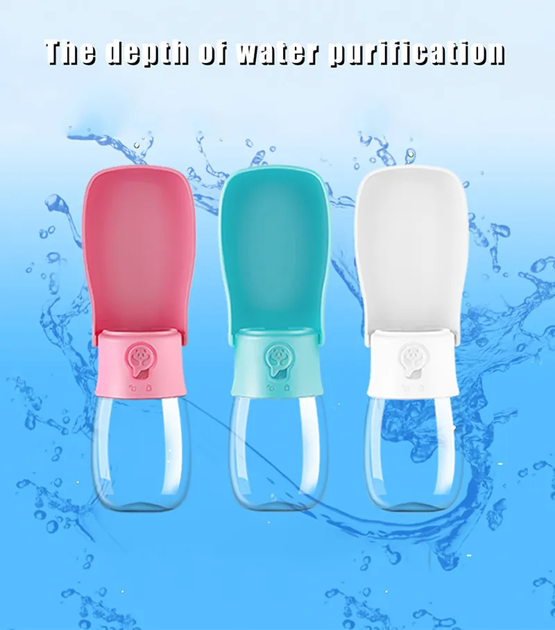 Original Design 300 ml Portable Pet Dog Water Bottle for Walking Feeder for Dogs Folded Bottle Water Dispenser