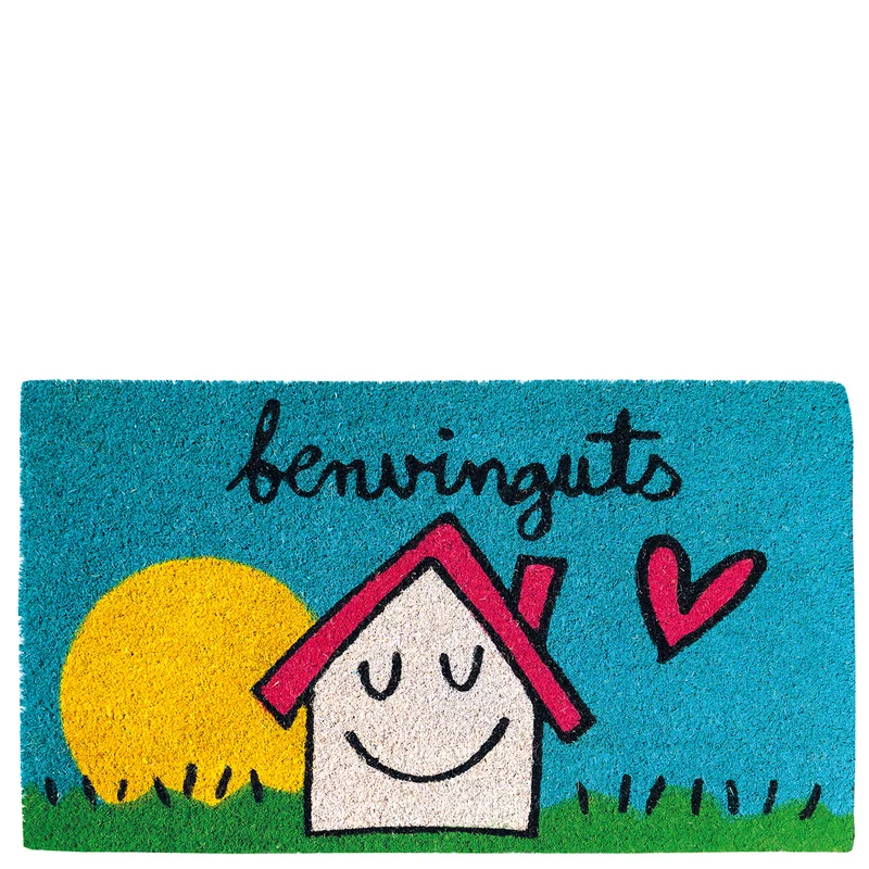 Doormat house & sun "benvinguts"