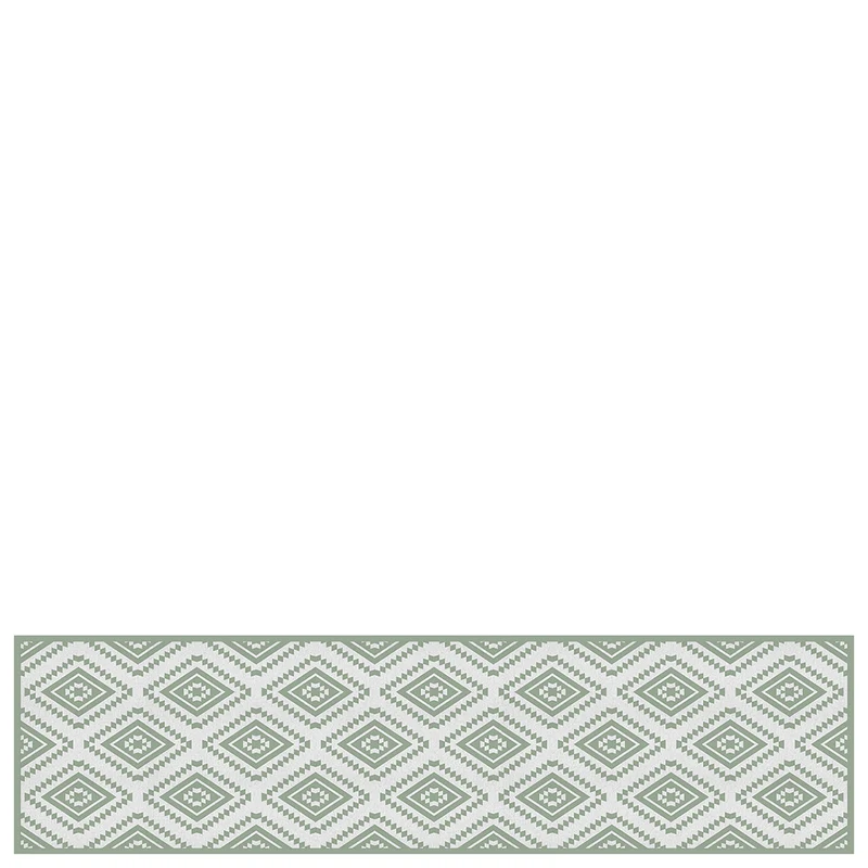 Vinyl hall runner mat "Marrakech" green