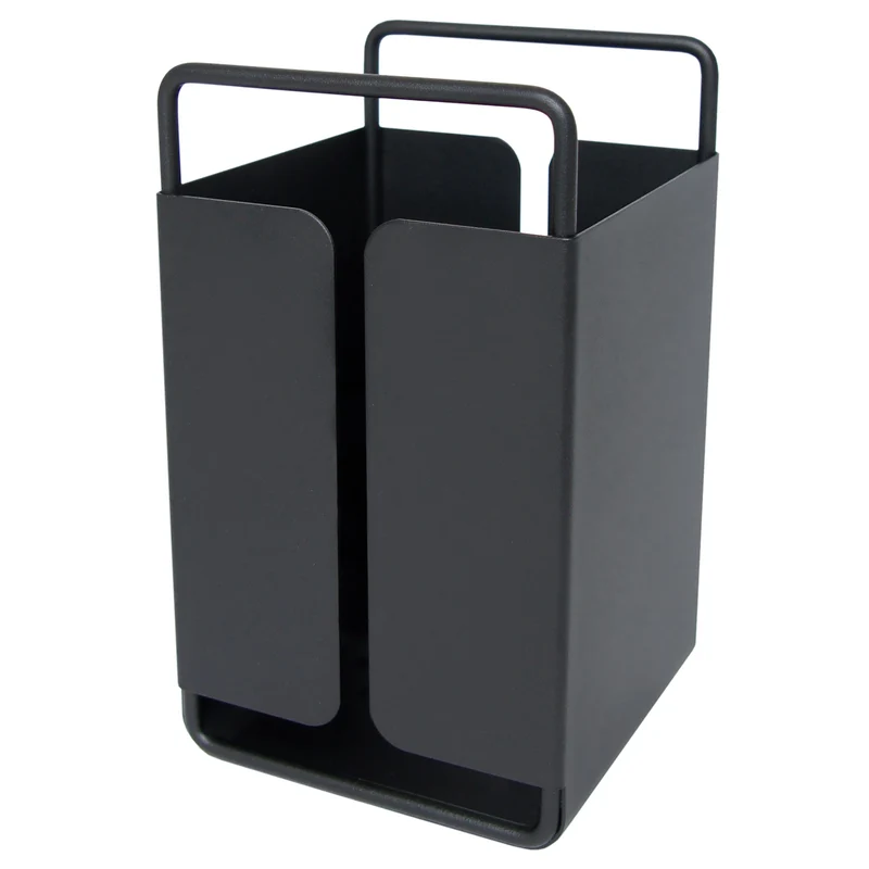 Cutlery holder "New York" black metal
