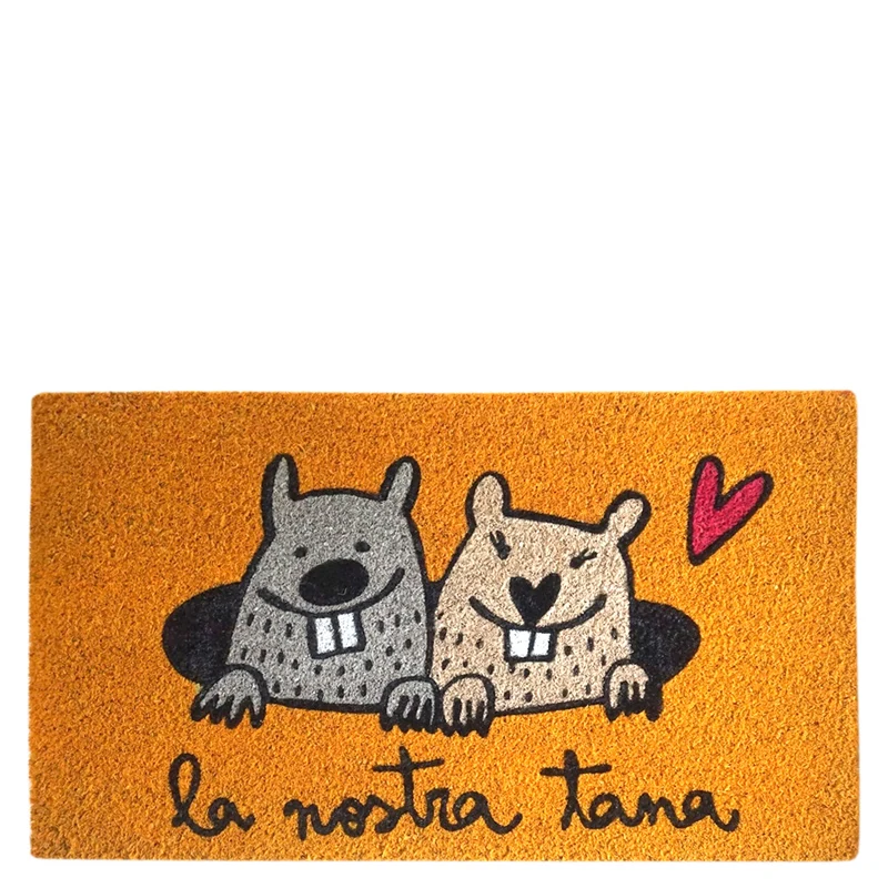 Doormat "la nostra tana" orange