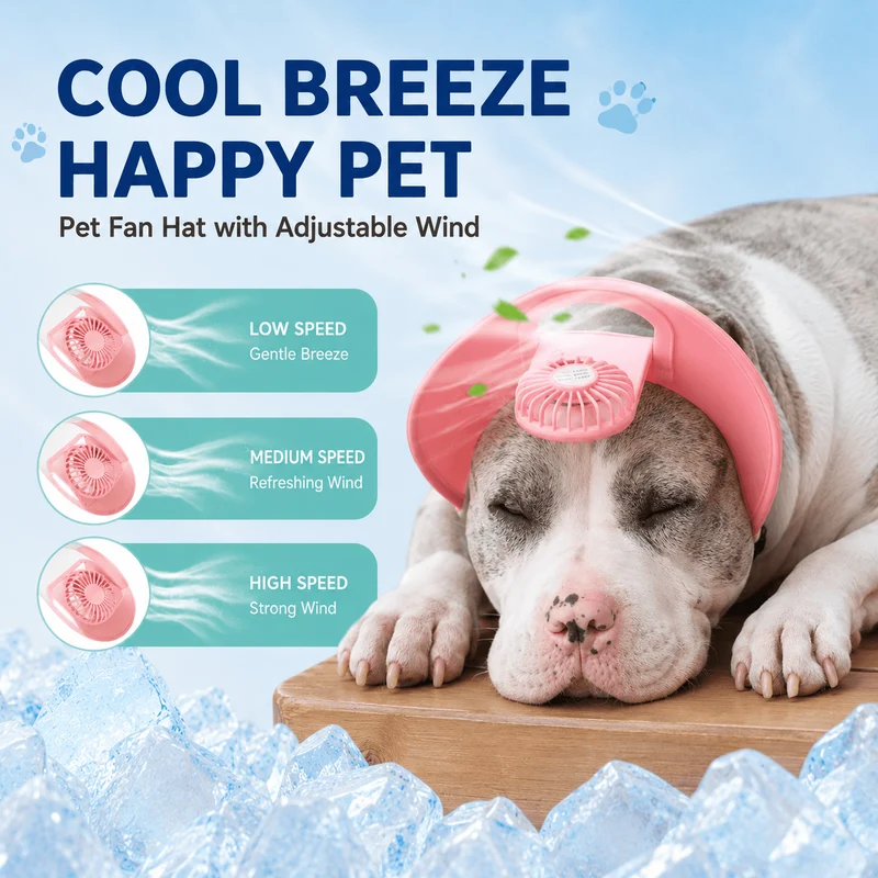 Pet Cooling Fan Hat