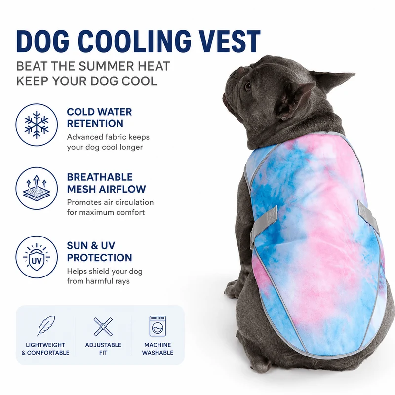 Dog Cooling Vest for Hot Weather – Lightweight Evaporative Cooling & UV Protection Vest