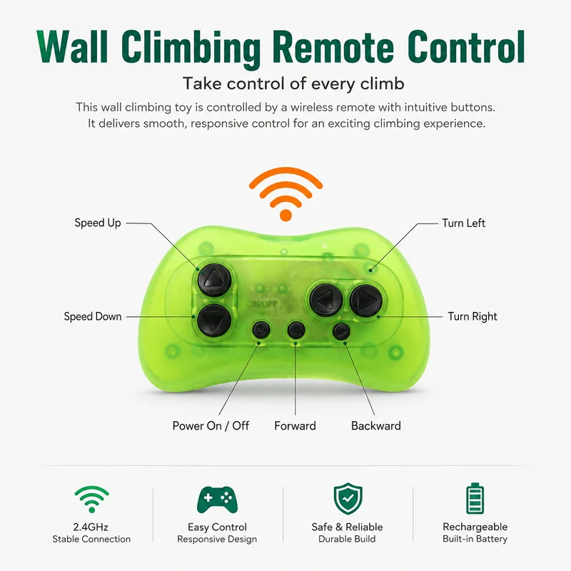 Wall Climbing RC Lizard Toy for Cats