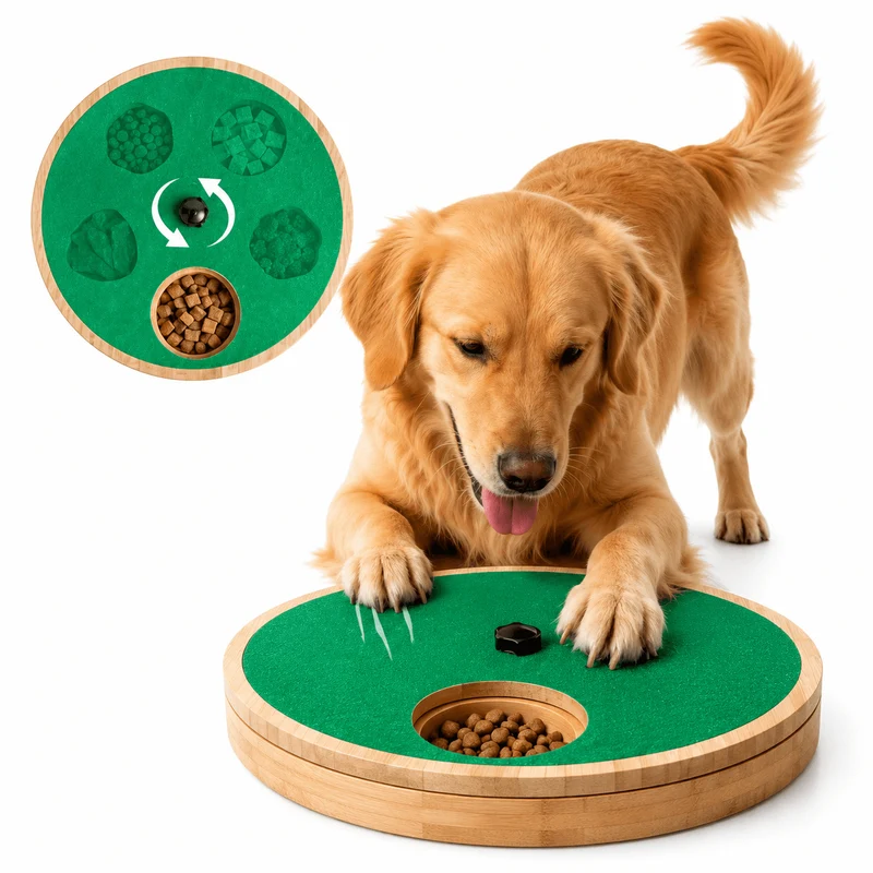 Interactive Dog Nail Scratch Board with Treat Box