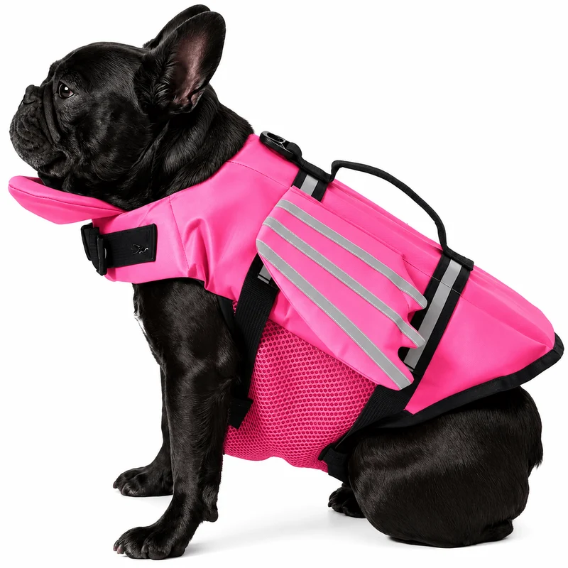 Reflective Angel Wing Dog Life Jacket Quick-Rescue Handle • Breathable Mesh • Reflective Safety
