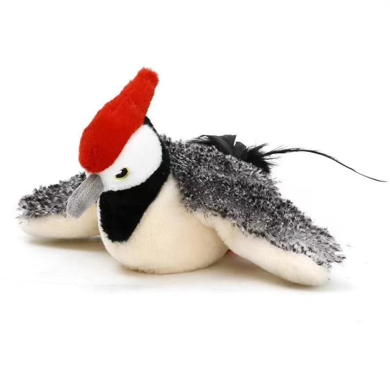 Realistic Chirping Bird Cat Toy with Flapping Wings