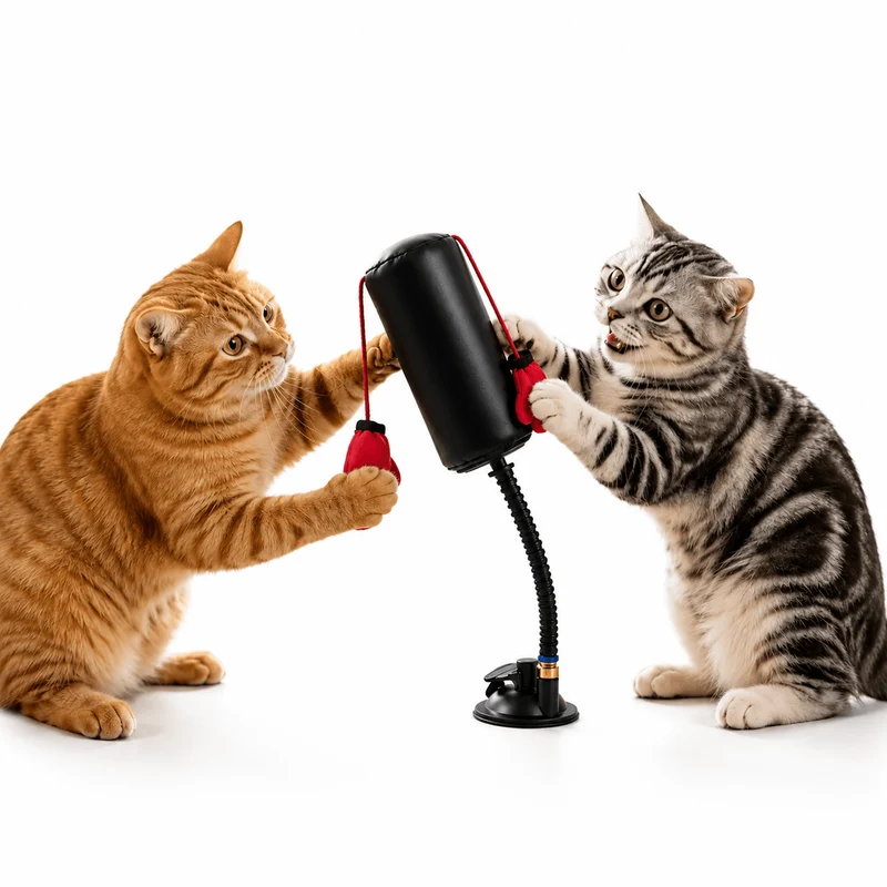 Interactive Cat Boxing Toy – Suction Cup Self-Play Punching Toy for Cats