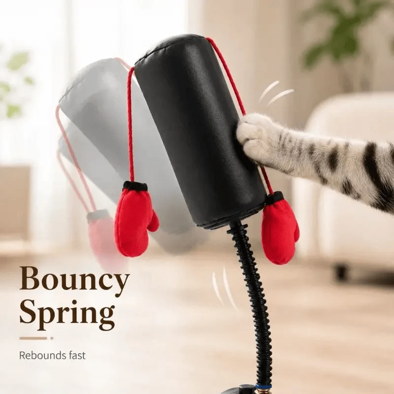 Interactive Cat Boxing Toy – Suction Cup Self-Play Punching Toy for Cats