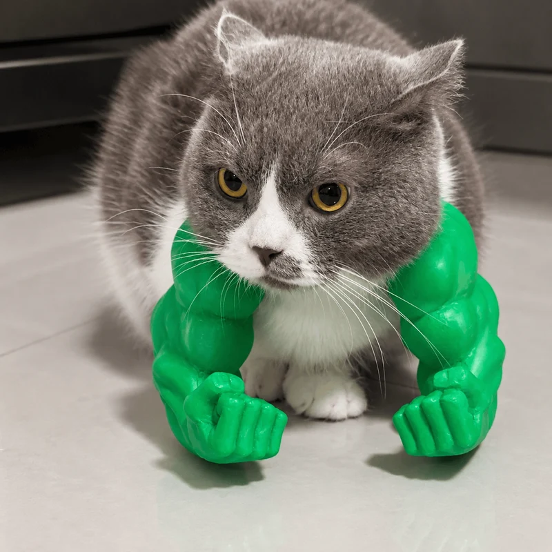 3D Printed Funny Cat Muscle Arms