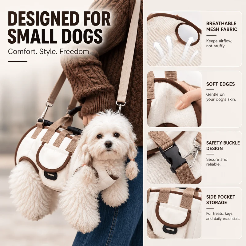 Dog Carrier Harness with Leash