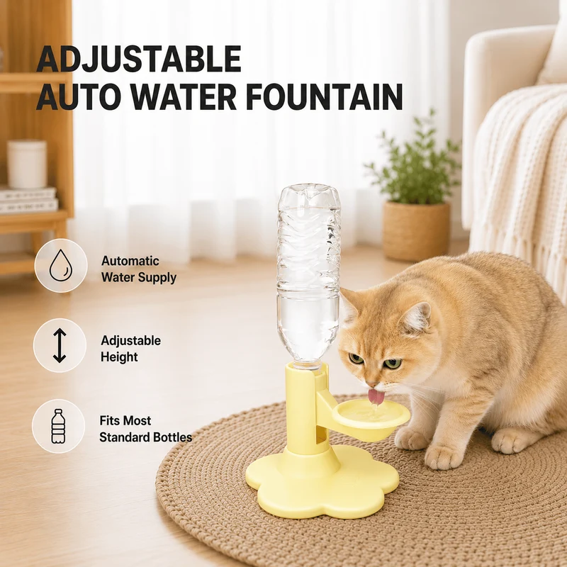 Adjustable Elevated Gravity Pet Water Dispenser