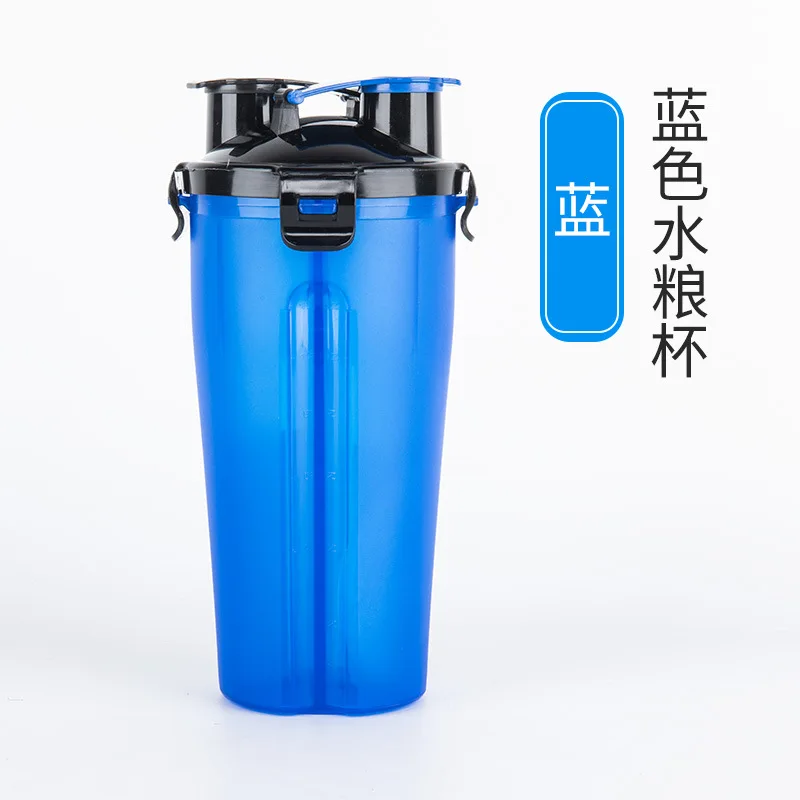 2 IN 1 Dog Travel Water Bottle Collapsible Pet Food Container Portable Dog Drinker for Cats Food Bowl Outdoor Double Used Bowls